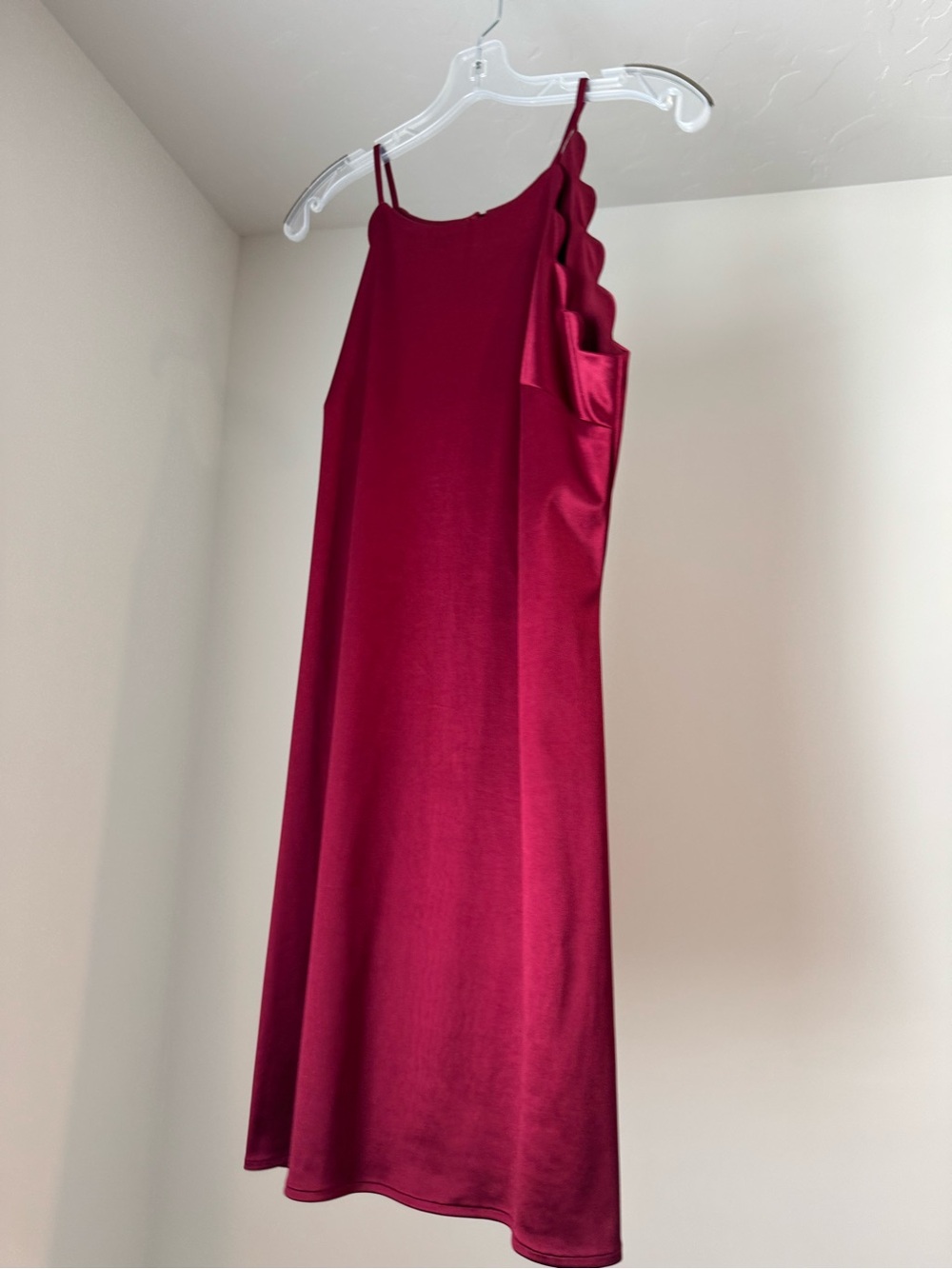 By & By Red Satin Mini Dress Size Large